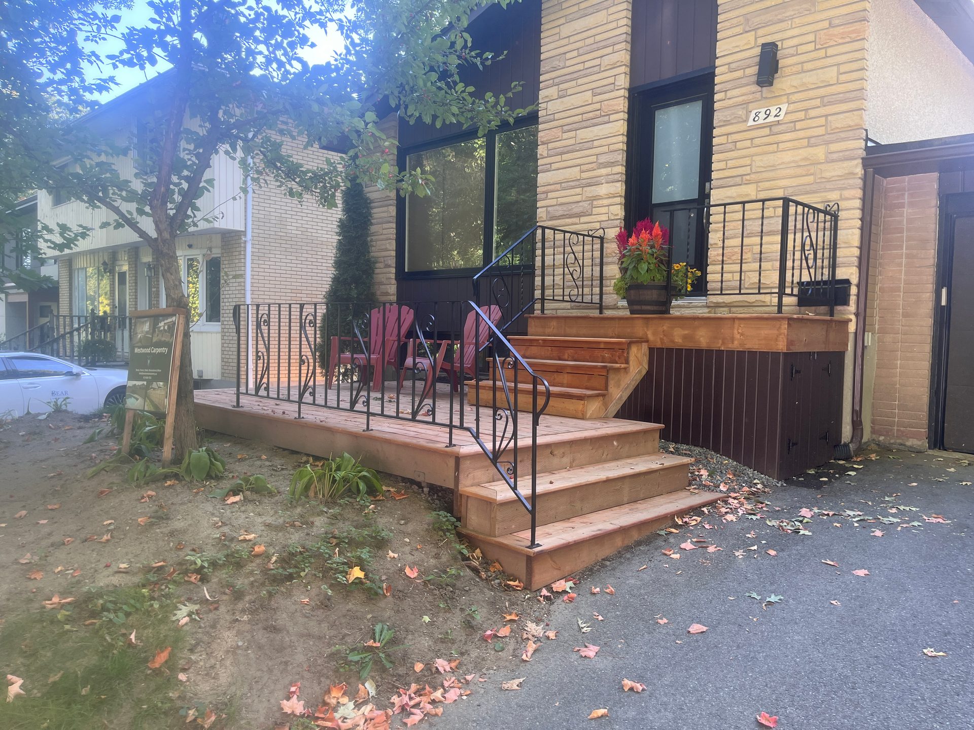 Front porch and retaining wall, Queensway Terrace North, 2025