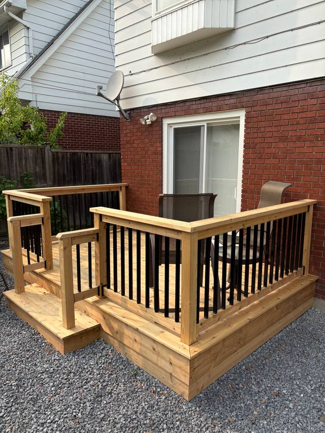 Deck and fence