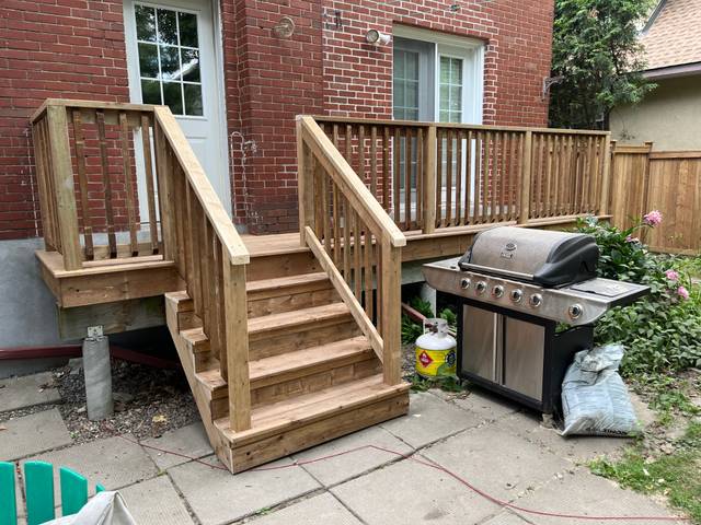 Deck and fence