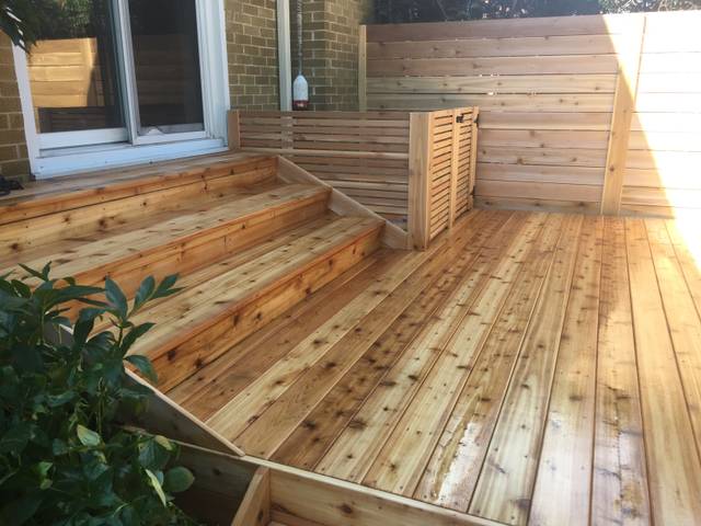 Deck and fence