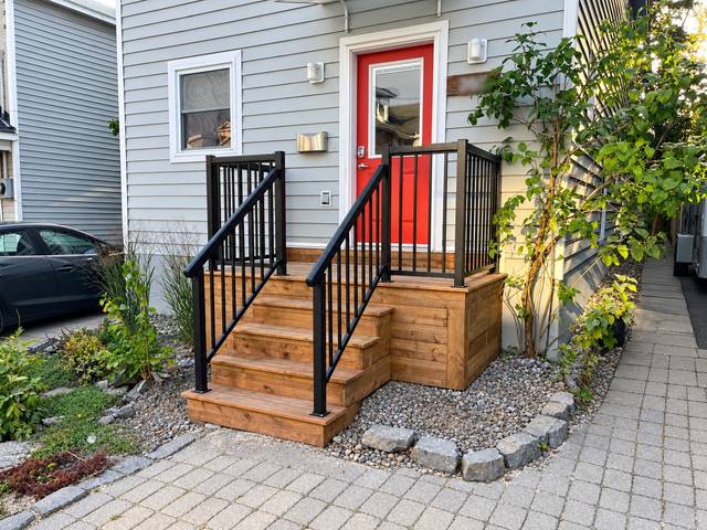 Fence and deck