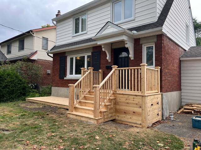 Front steps and porch
