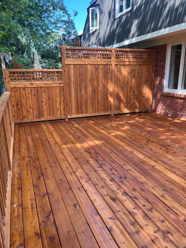 Deck and privacy wall
