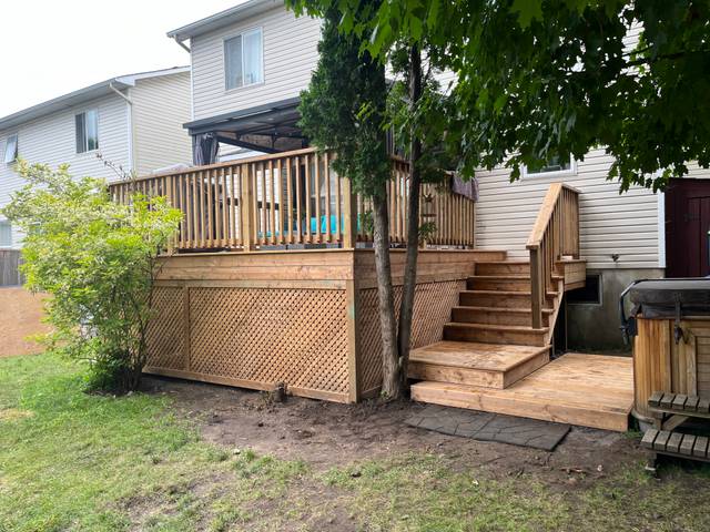 Deck and fence