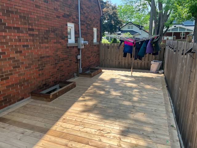 Fence and deck