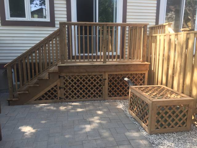 Deck and fence